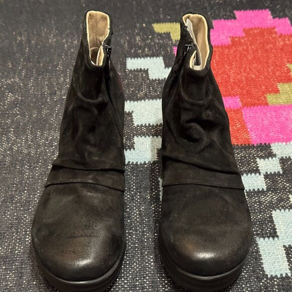 MIZ MOOZ Zane Platform Wedge Suede Leather Bootie, Black, EU 40 - Picture 6 of 17